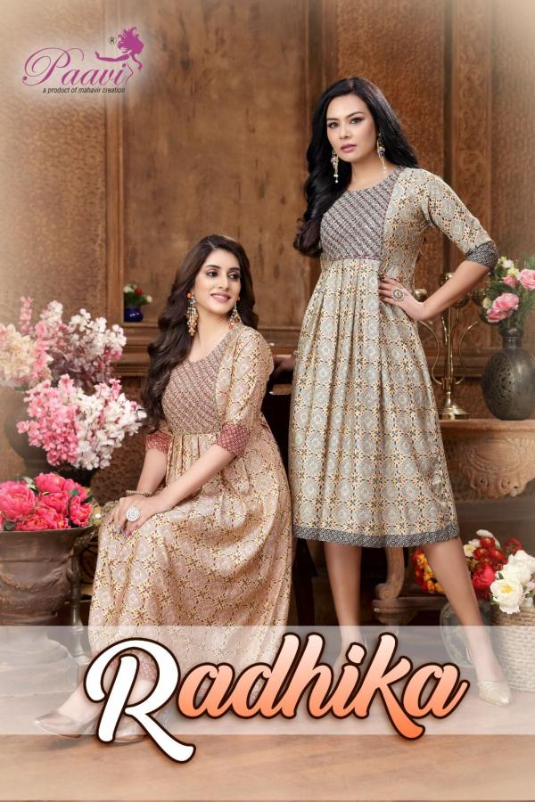 Paavi Radhika Fancy Designer Anarkali Kurti Collection